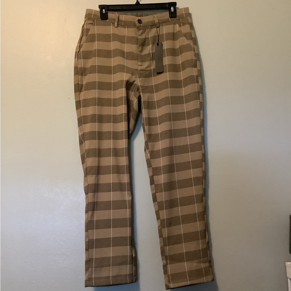 Lars Amadeus Checked Print Men’s Pant Size 30 - Picture 1 of 8